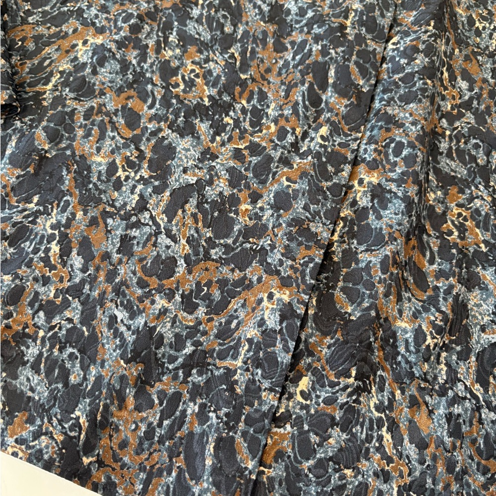 Lafayette 148 New York Silk Multicolor Button Down Shirt XS - Picture 3 of 6